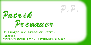 patrik premauer business card